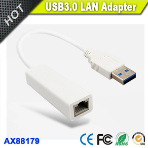 Adattatore LAN <span class=keywords><strong>Ethernet</strong></span> Gigabyte AX88179 <span class=keywords><strong>USB</strong></span> 3.0 in bianco - Product Image 1