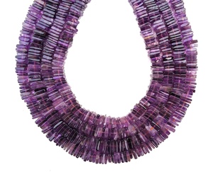 Natural Blue Amethyst Smooth Square Shape Gemstone <b>Heishi</b> Beads February Birthstone Jewelry <b>Bracelet</b> DIY Necklace Earring - Product Image 1