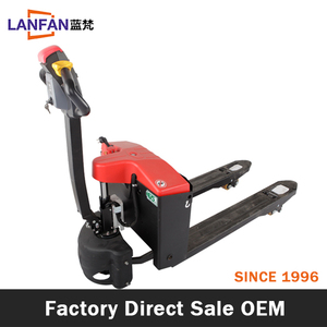Hydraulische Pallet Truck Volledige Elektrische Pallet Trolley Fabriek Prijs 1.5T Dc Motor Rood Of Thers Als Uw Bestelling Nylon of Pu 1500Kg