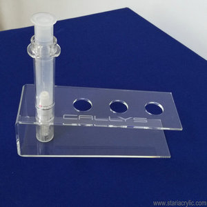 Commercio All'ingrosso della fabbrica 4 Foro a forma di C Chiaro Lucite Composito Siringa Display Rack Acrilico Siringa Supporto - Product Image 4