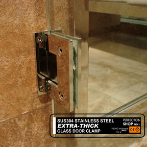 Condibe Phòng Tắm Màu Đen Matt Thép Không Gỉ Cửa Kính Pivot Bản Lề - Product Image 6