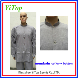 Gros coton han vêtements kungfu de Shaolin moine bouddhiste uniformes bouddhisme kungfu robes - Product Image 3