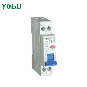 Chinese Manufacturer 18MM RCBO 16A 1P+N 6KA Residual current Circuit breaker with over current and Leakage protection
