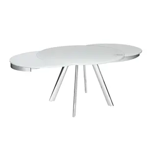 Meubles commerciaux De Luxe <span class=keywords><strong>ronde</strong></span> <span class=keywords><strong>table</strong></span> <span class=keywords><strong>à</strong></span> <span class=keywords><strong>manger</strong></span> <span class=keywords><strong>en</strong></span> <span class=keywords><strong>verre</strong></span> <span class=keywords><strong>extensible</strong></span> Offre Spéciale pour amazon - Product Image 1