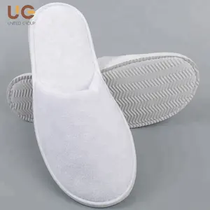 High Quality Wholesale Disposable White Hotel Slippers for Men Women Terry Bedroom Slipper slippers 5 star hotel