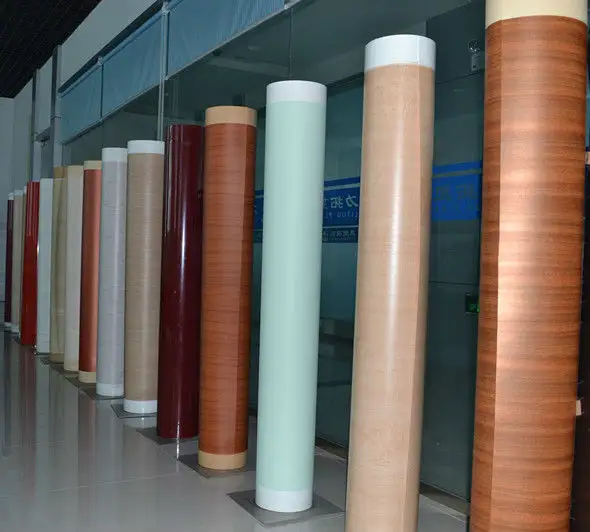 Fabrik preis für Innendekoration Holzmaserung Türen Schrank PVC-Folie Vakuum presse Membran folie