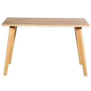 Tablero de madera MDF con tubo de hierro, mesa de comedor de transferencia térmica para muebles del hogar, comedor