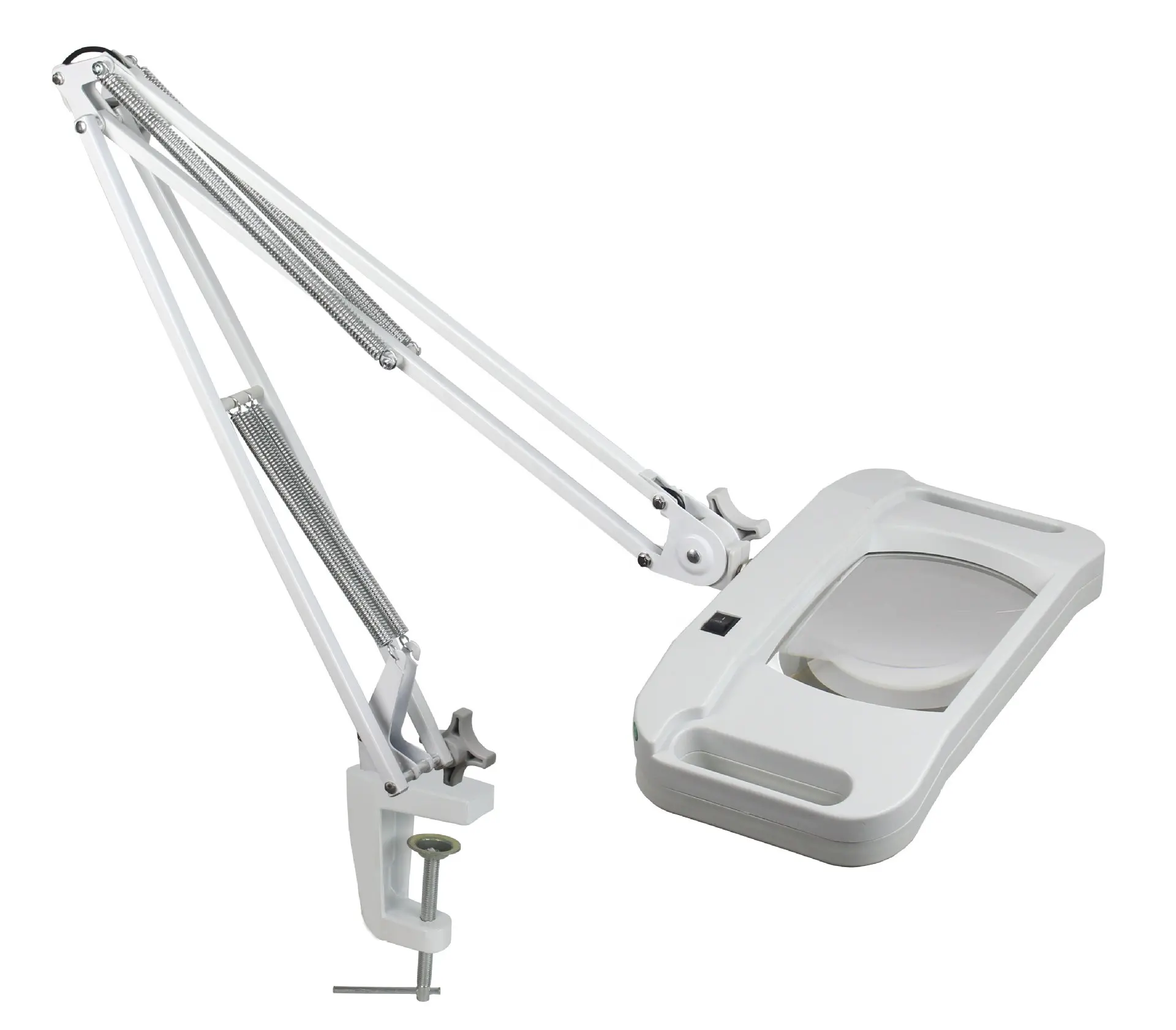 Square clip desktop lighting magnifying glass with lamp 10X86G desktop amplifier lamp