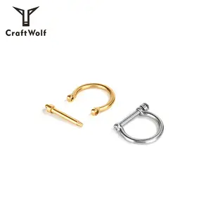 Craft Wolf Fashion Jewelry Men Gold D Anchor Stainless Steel Ring