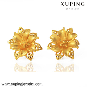 Joyeria <span class=keywords><strong>Xuping</strong></span> or 24K innovante fleur boucles d'oreilles pour les femmes - Product Image 3