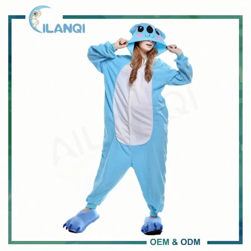 ALQ-A065 Unisexe adulte custom made à capuchon pyjamas femmes onesie adulte