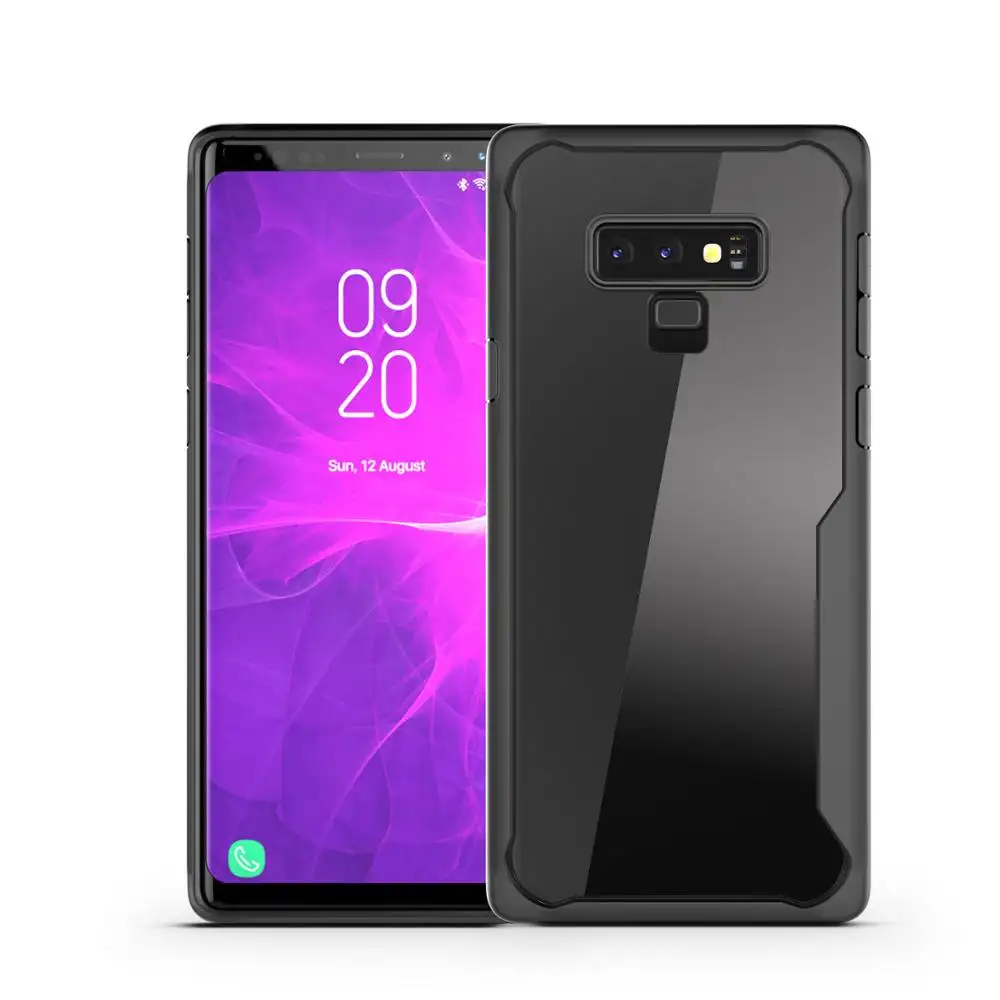 Capa de celular à prova de choque, durável, para samsung note 9, pc transparente, tpu, tampa traseira