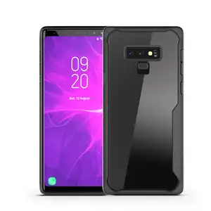 Durable Shockproof Cell Phone Case For Samsung Note 9 Transparent PC TPU Mobile Phone Back Cover