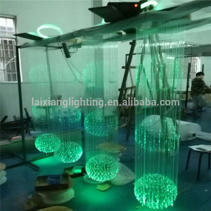lumière lustre laixiang usa plus populaire avec un câble de fibre optique de l'éclat, sphère Suspensions grande taille moderne - Product Image 5