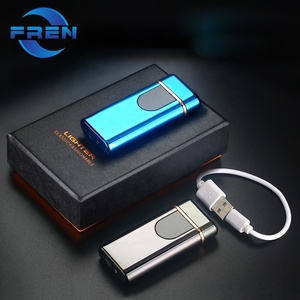 Accendino Elettronico Ricaricabile in Lega di Zinco dal Design Classico, <span class=keywords><strong>Antivento</strong></span>, con Batteria al Litio, per Sigarette, Campeggio e Uso Esterno Portatile - Product Image 5