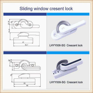 cierre media luna de zamak para ventana corredera de aluminio con calidad alta - Product Image 4