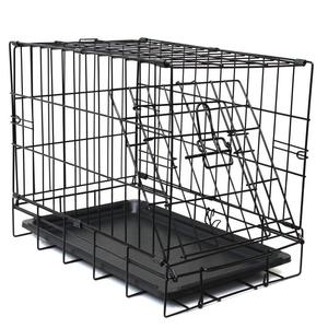 Barato al por mayor plegable de acero inoxidable <span class=keywords><strong>grande</strong></span> <span class=keywords><strong>perro</strong></span> <span class=keywords><strong>casa</strong></span> con puerta doble - Product Image 4