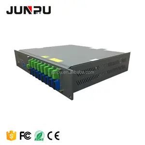 Junpu Ftth Pon Edfa 8Port Mini Edfa Amplifier Optik Peralatan Serat Optik 1260 Sampai 1650NM