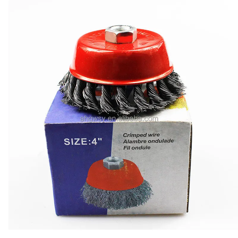 4 inch Twist Knot Wire Cup Brush Fits for Most Angle Grinder