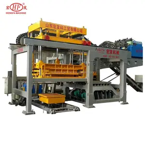 no need pallet HongFa high quality fully automatic QT18-15 free pallet automatic brick machine production line