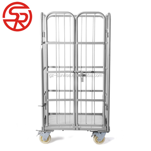Supermarkt Draagbare Gegalvaniseerd Opvouwbare Beveiliging Wire <span class=keywords><strong>Roll</strong></span> <span class=keywords><strong>Container</strong></span> Kooi <span class=keywords><strong>Trolley</strong></span> 500Kg
