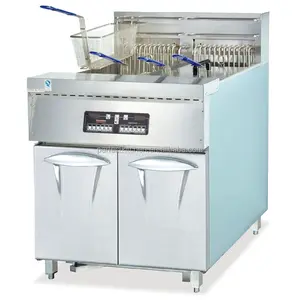 60L Digital 2 tank 4 Keranjang Deep Fryer Ganda dengan kontrol program komputer