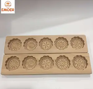 Çin geleneksel Mini ahşap Mooncake kalıp, el yapımı sabun kalıpları bisküvi çikolata buz kek kalıbı