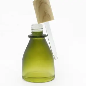 Großhandel Neues Design 30ml Glasflasche wald grüne Kosmetik öl flasche für Kosmetik verpackungen