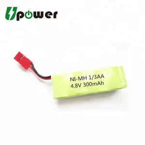 4.8 V 300 mAH Ni Mh 电池组 1/3AA 1 3AA 可充电电池组，带玩具连接器