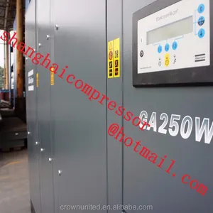 คอมเพรสเซอร์250KW,มอเตอร์ไดรฟ์,น้ำมันหล่อลื่น,ระบายความร้อนด้วยน้ำและระบายความร้อนด้วยอากาศ,ประเภทGA