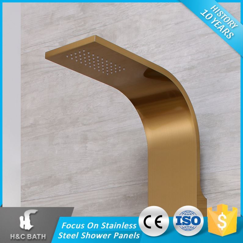 Vente chaude Réglable D'or Brosse Électrique Chrome Douche Colonne