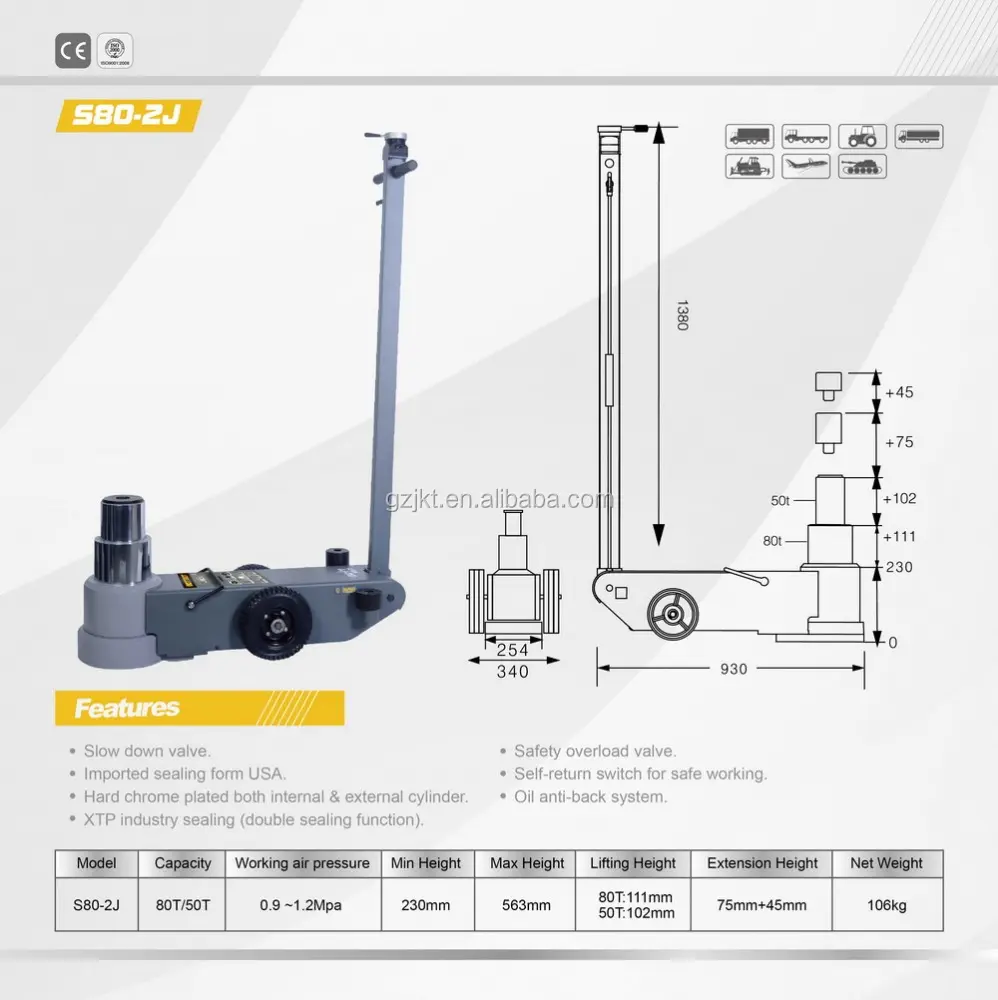 80T CE Xe Jack Nâng Máy Trên Bán Với Chất Lượng Cao Và Giá Cả Tốt Nhất