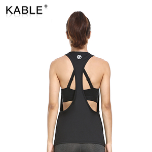 Venta al por mayor barata <span class=keywords><strong>de</strong></span> Diseño <span class=keywords><strong>de</strong></span> Moda Ropa <span class=keywords><strong>de</strong></span> gimnasio sin espalda Sexy Yoga camiseta sin mangas para las señoras - Product Image 6