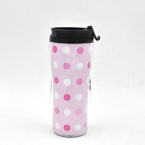 Thể thao nguồn cung cấp di động đôi tường nhựa cà phê <span class=keywords><strong>Mug</strong></span> với chèn giấy, quá cảm thấy ma thuật cup in ấn - Product Image 3