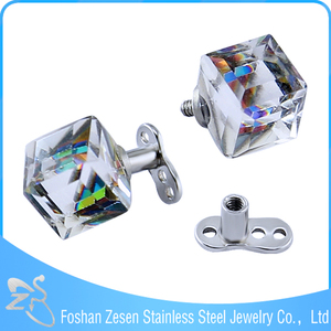 Joyería Corporal de Acero Inoxidable con Signo de Dólar, Piercing Micro Dermal Único - Product Image 6
