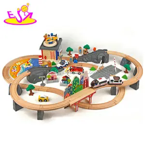 Customize 92 Pcs Mini Wooden Electric Race Track For Kids W04C150