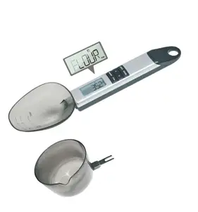 Silver Cased Digital Measuring Spoon Measuring TOOLS Plastic Replaceable Heads electronic spoon scale Sustainable ABS