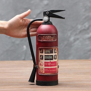 ยุโรปโลหะ Vintage Simulation เครื่องดับเพลิงรุ่นเงิน Bank ตกแต่งโบราณ Home Decor Craft - Product Image 3