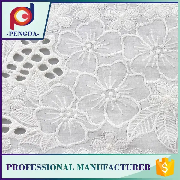 Chine gros Tissé Robe nouvelle fleur conception coton broderie tissu