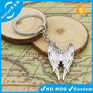 Llavero alas del ángel de pandents Hombres Joyería de Cadena Dominante Del Coche 30mm Soporte Del Anillo Souvenir Para regalo - Product Image 1