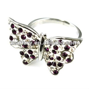 inoxidable de la manera de la cz de la <span class=keywords><strong>mariposa</strong></span> models rings for women joyería al por mayor de alibaba productos más vendidos - Product Image 1