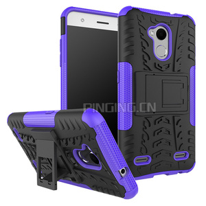 2 en 1 del neumático textura armor kickstand híbrido caso para ZTE Blade V6 Plus cubierta del teléfono móvil - Product Image 2