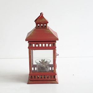 <span class=keywords><strong>Lot</strong></span> de 2 En Métal Fer Étage Paysage Carré <span class=keywords><strong>LED</strong></span> Lampe D'ouragan Antique lanterne de <span class=keywords><strong>bougie</strong></span> - Product Image 2