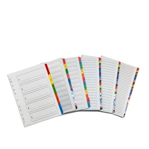 三色石A4 10 个选项卡明亮马尼拉各种指数分隔环粘合剂 - Product Image 3