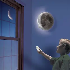 Amazing LED Healing Moon Night Light With Remote Controller Home Decor Indoor Led Wall Lamp Child Kids Christmas Gift