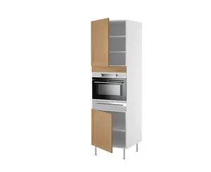 Kabinet dapur kayu lapis lebar 24 inci Modern dengan Kabinet oven