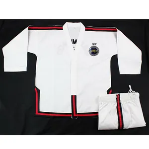 Échantillon livraison gratuite Woosung nouvel uniforme de taekwondo arts martiaux itf taekwondo dobok à vendre