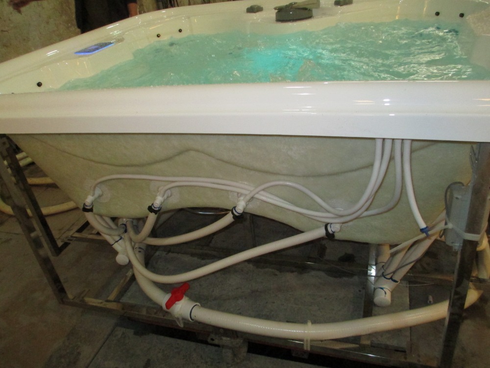 Hs-094c intérieure rectangle 4 personne jet remous baignoire extra large