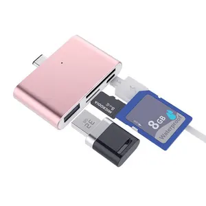 4 in 1 USB 3.1 USB-C Typ C TF SD OTG Kartenleser für Macbook 12 Zoll Handy