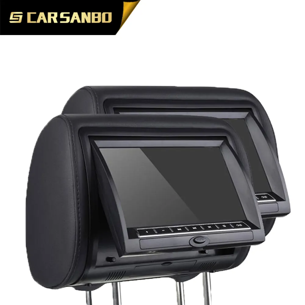 Built-in two speakers dual screen mobile dvd player headrest seat back
